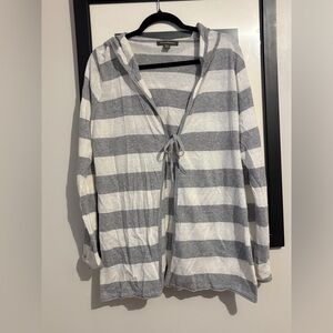 Tommy Bahama Linen/Cotton Tie Front Hoodie